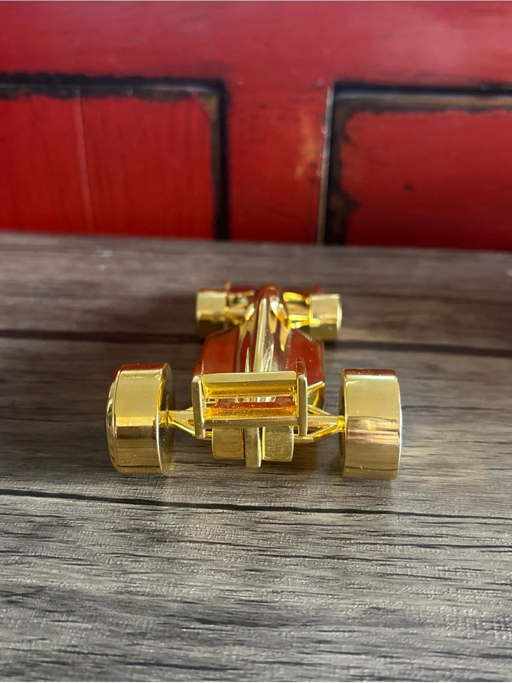 Xanadu Formula 1 Gold Racing Car Time  - Polished Metallic Accent